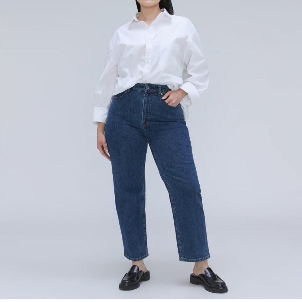 Everlane The Curvy Way High Jean Womens 29 (Measures 28") Vintage Indigo